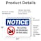 Signmission No Eating Or Drinking In This Area, 24 in W x Rectangle, Vinyl Decal OS-2PACK-NS-D-1824-L-16081 - alternate 3